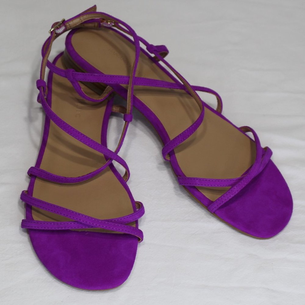 Banana Republic Womens Leather/Suede Crisscross Sandal size 8